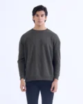 Men’s Basic Loose Fit Sweatshirt olive