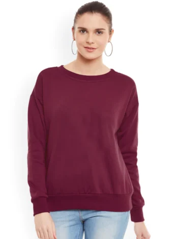 Maroon Plain Sweatshirt
