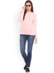 Pink Plain Basic Sweatshirt