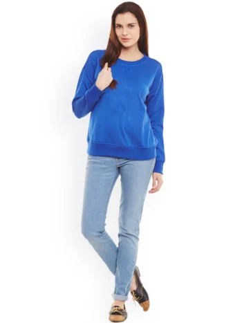 Royal Blue Plain Basic Sweatshirt