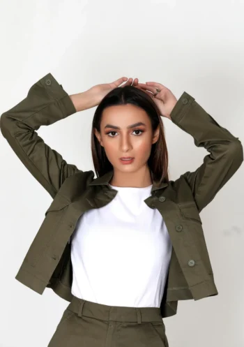 Green Cropped Jacket