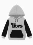 The Boys Winter Hoodie Gray and Black Fleece