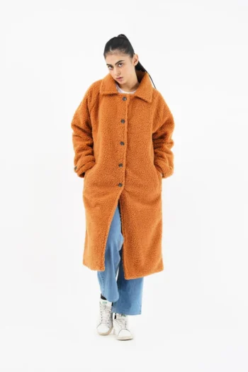 Sherpa Long Coat - Camel