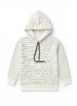 Striped Pattern Fleece Pullover Hoodie