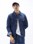 Men’s Regular Fit Sleeveless Washed Denim Jacket
