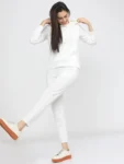 Classic White Cotton Pullover