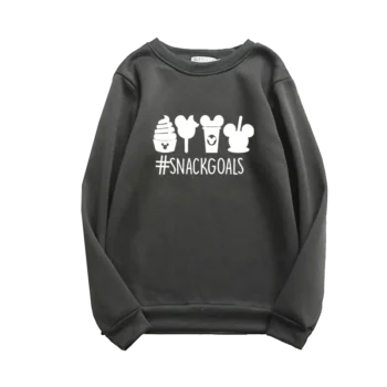 Snack Goals Printed Sweatshirt