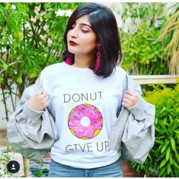 White Donut Fleece Sweatshirt