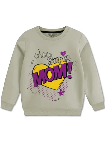 I Have a Super Mom Fleece Sweatshirts For Little Girls