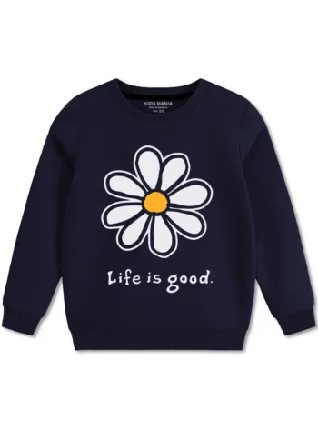 Life is Good Daisy Graphic Fleece Sweatshirts For Girls