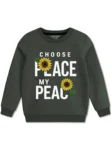 Peaceful Sunflower Bloom Sweatshirt For Girls