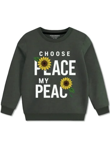 Peaceful Sunflower Bloom Sweatshirt For Girls