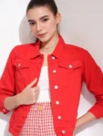 Women’s Red Denim Jacket