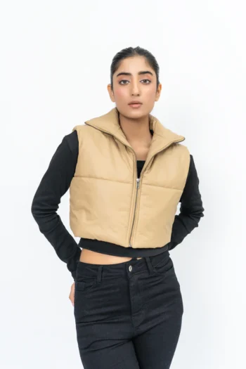 Cropped Puffer Vest