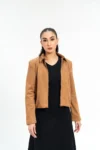 Suede Jacket with Zip
