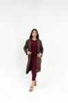 Open Front Suede Coat