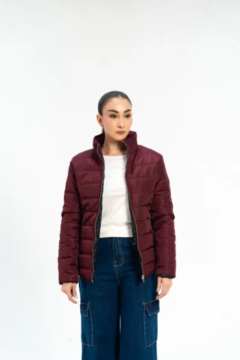 Puffer Jacket Maroon