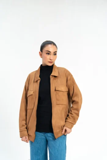Faux Suede Oversized Jacket