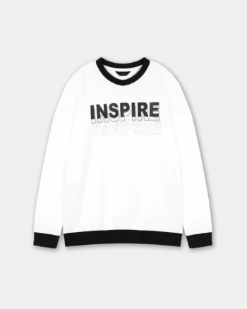 Men’s Typography Inspire Sweatshirt – White