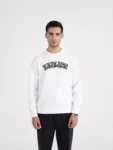 Men’s White Typography Sweatshirt