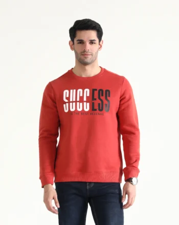 Men’s Typography Success Sweatshirt – Red