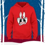 Red Bugs Bunny Fleece Hoodie