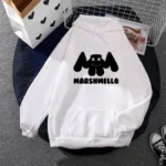White Marshmello Fleece Hoodie