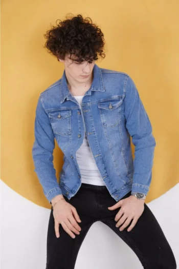 Denim Jacket Stretchable Fine Lycra
