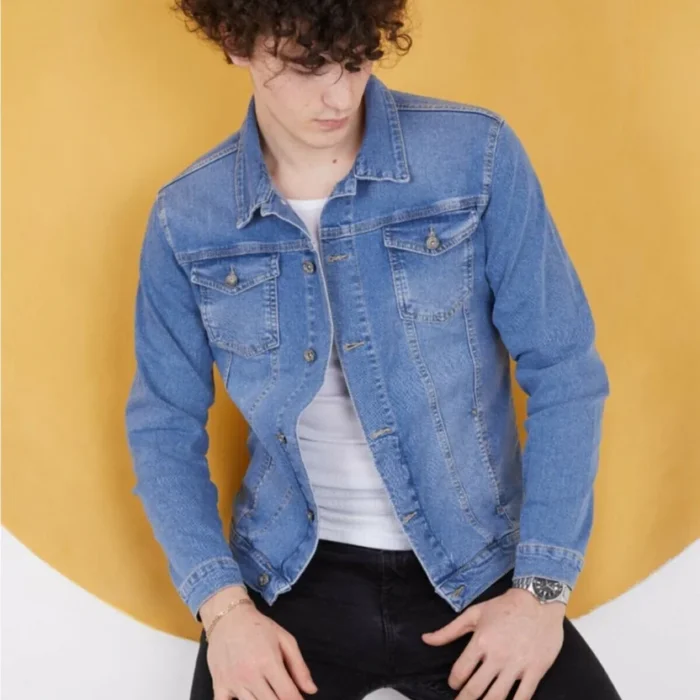 Denim Jacket Stretchable Fine Lycra