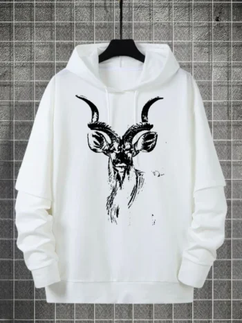 Markhor Printed Pull Over Hoodie