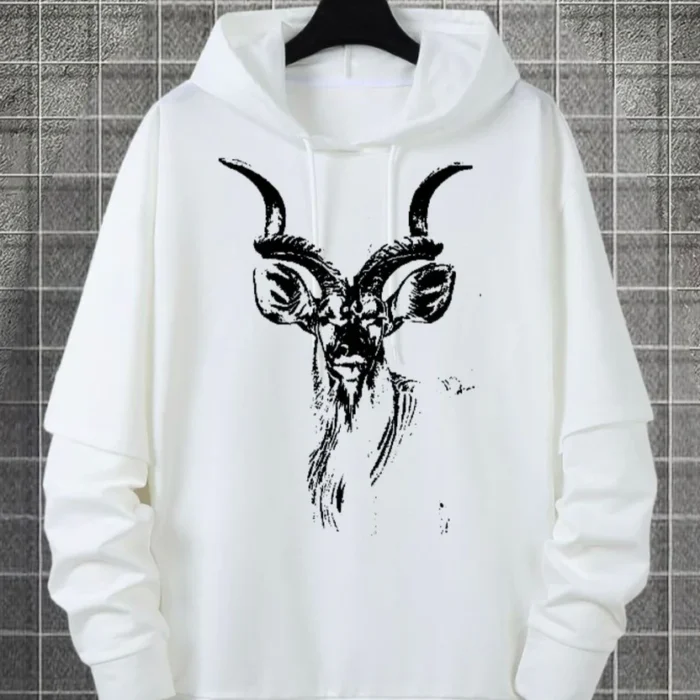 Markhor Printed Pull Over Hoodie