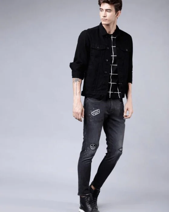 Mens Denim Jacket Black