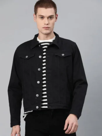 Black Mens Denim Jacket