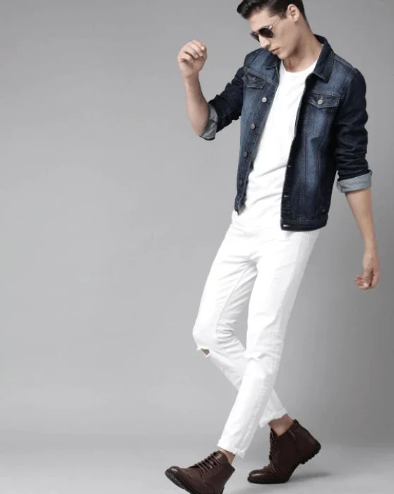 Mens Denim Jacket Dark Blue